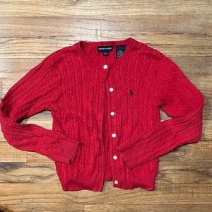 Ralph Lauren Kids Vibrant Red Knit Cardigan